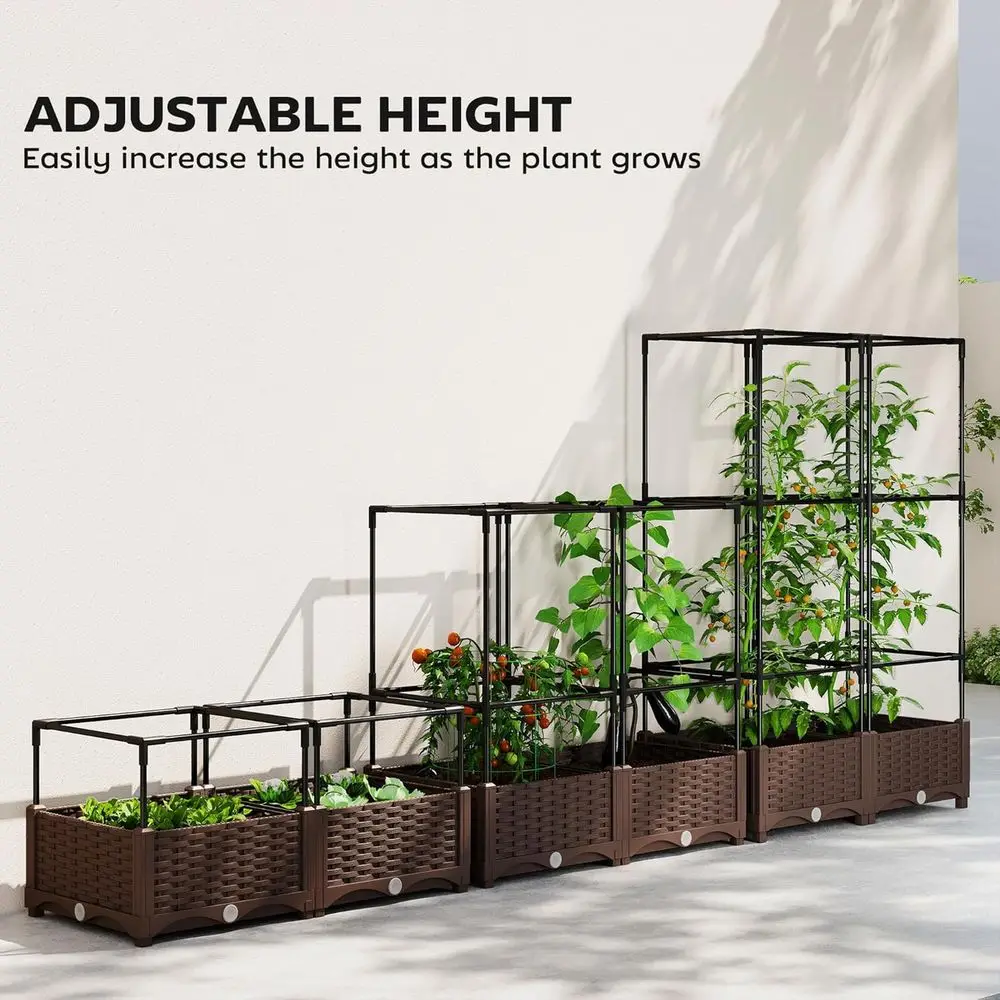 Elevated Garden Bed with Trell - Self Watering Planter 评论和价格