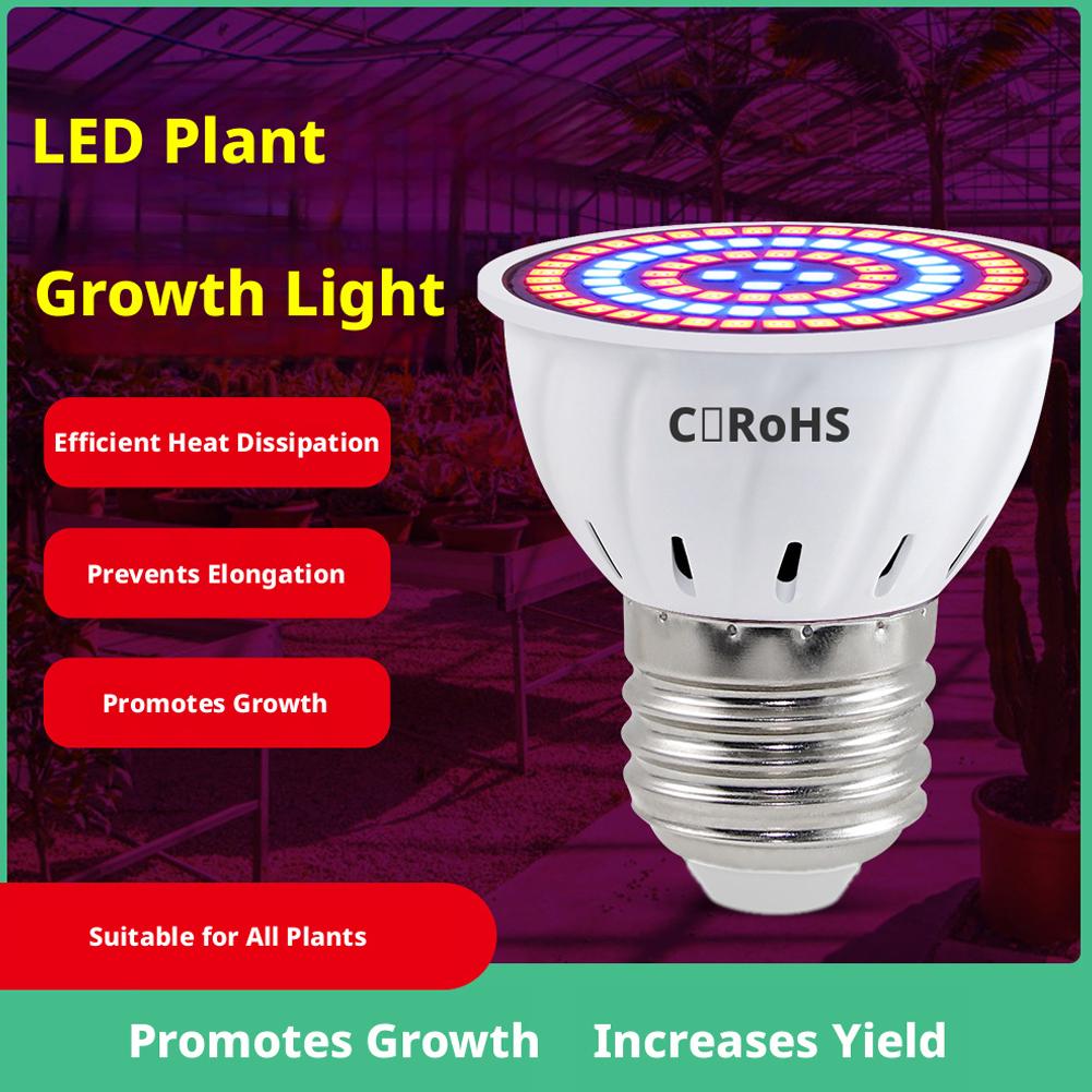 LED Grow Bulb E27 60 80LEDs Fu - Plant Grow Light Full Spectrum 评论和价格