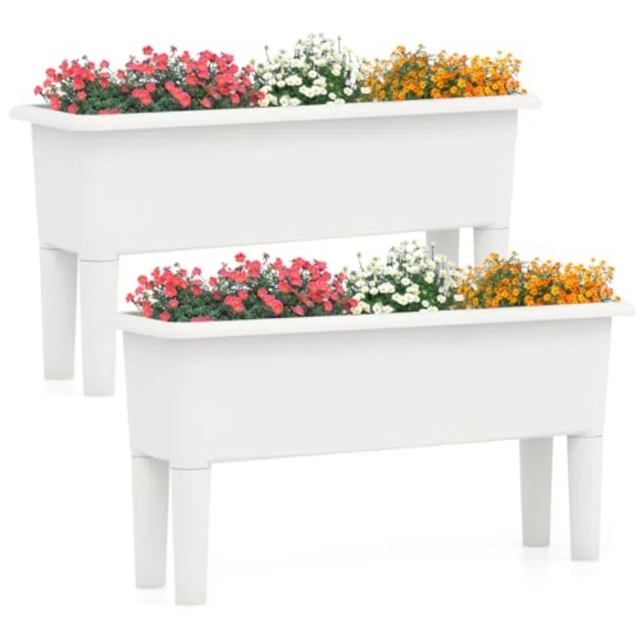 Raised Garden Beds Outdoor Set - Self Watering Planter 评论和价格