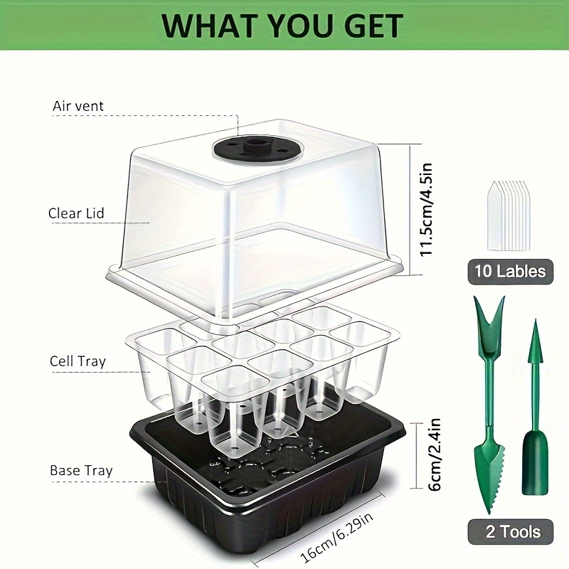 1/2/3-Pack 12/24/36-Cell Seed  - Grow Light Led 评论和价格