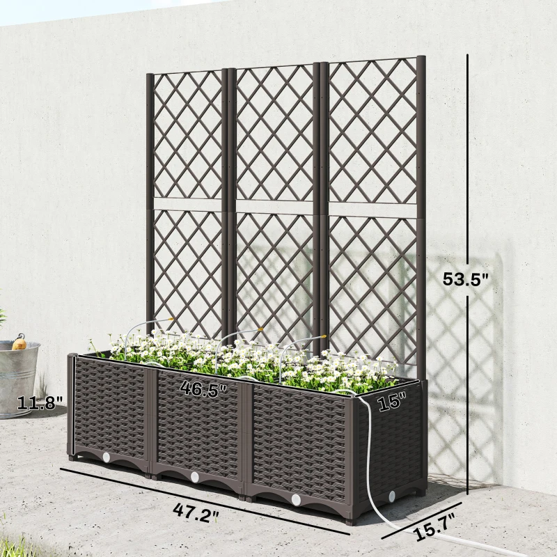 Outdoor Planter Box,Practical  - Self Watering Planter 评论和价格