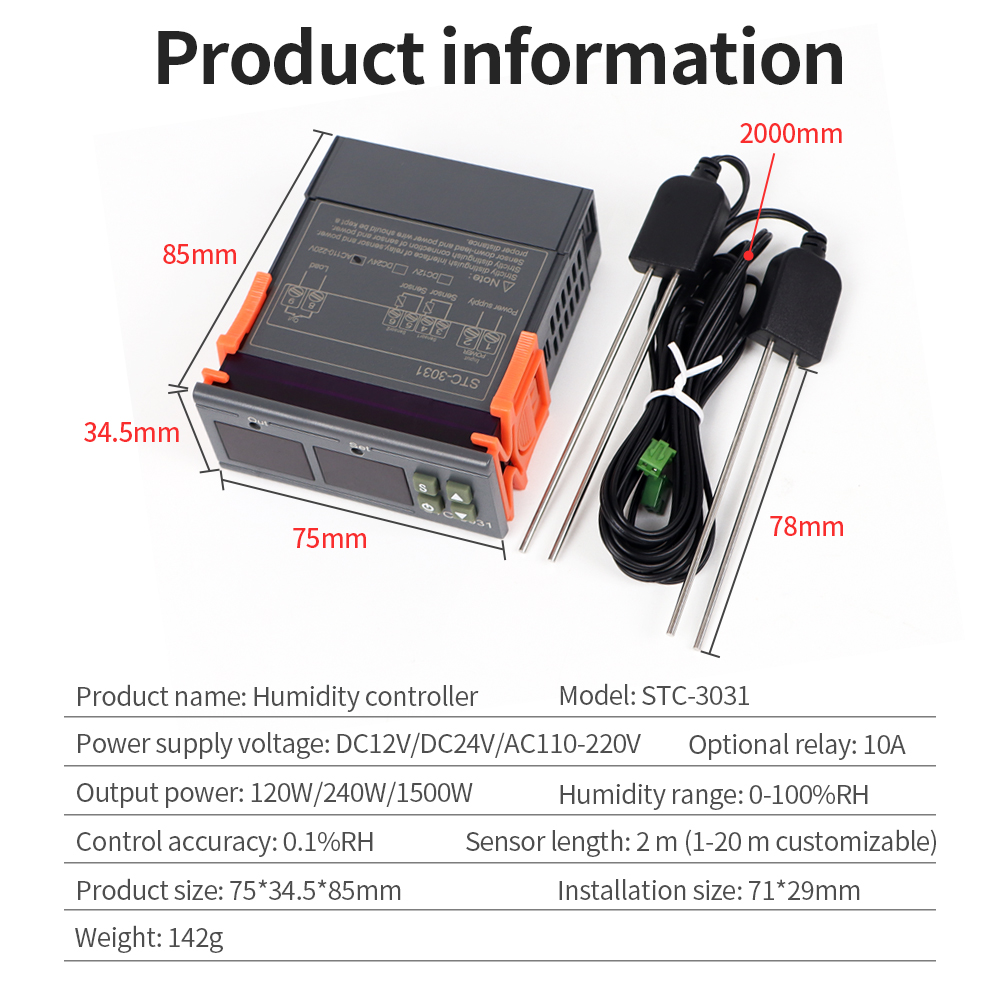 STC-3029 / 3030 / 3031 Moistur - Plant Sensor 评论和价格