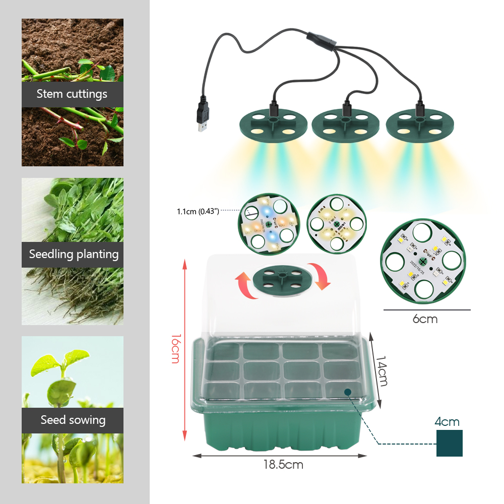 LED Nursery Pots with Grow Lig - Grow Light Led 评论和价格