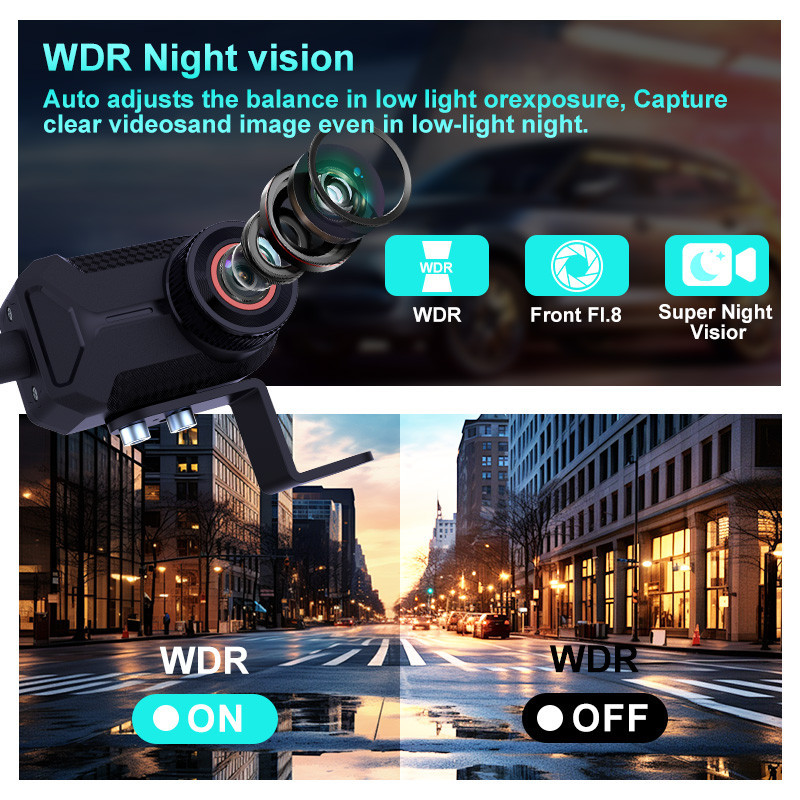 2K Motorcycle Dash Cam WiFi Dr - Garden Camera 评论和价格